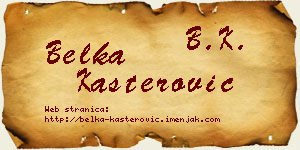 Belka Kašterović vizit kartica
